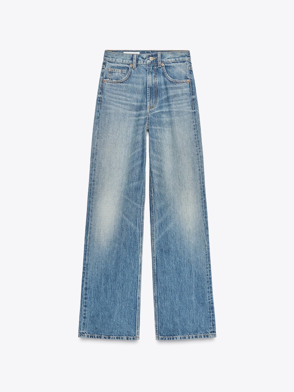 Zara TRF High Waist Wide Leg Full Length Jeans